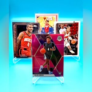 🔥JALEN GREEN LOT! 🔥Pink Mosaic Rookie Refractor + Topps & Topps Chrome Insert!